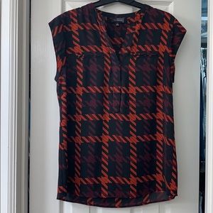 The Limited black, red and burgundy blouse